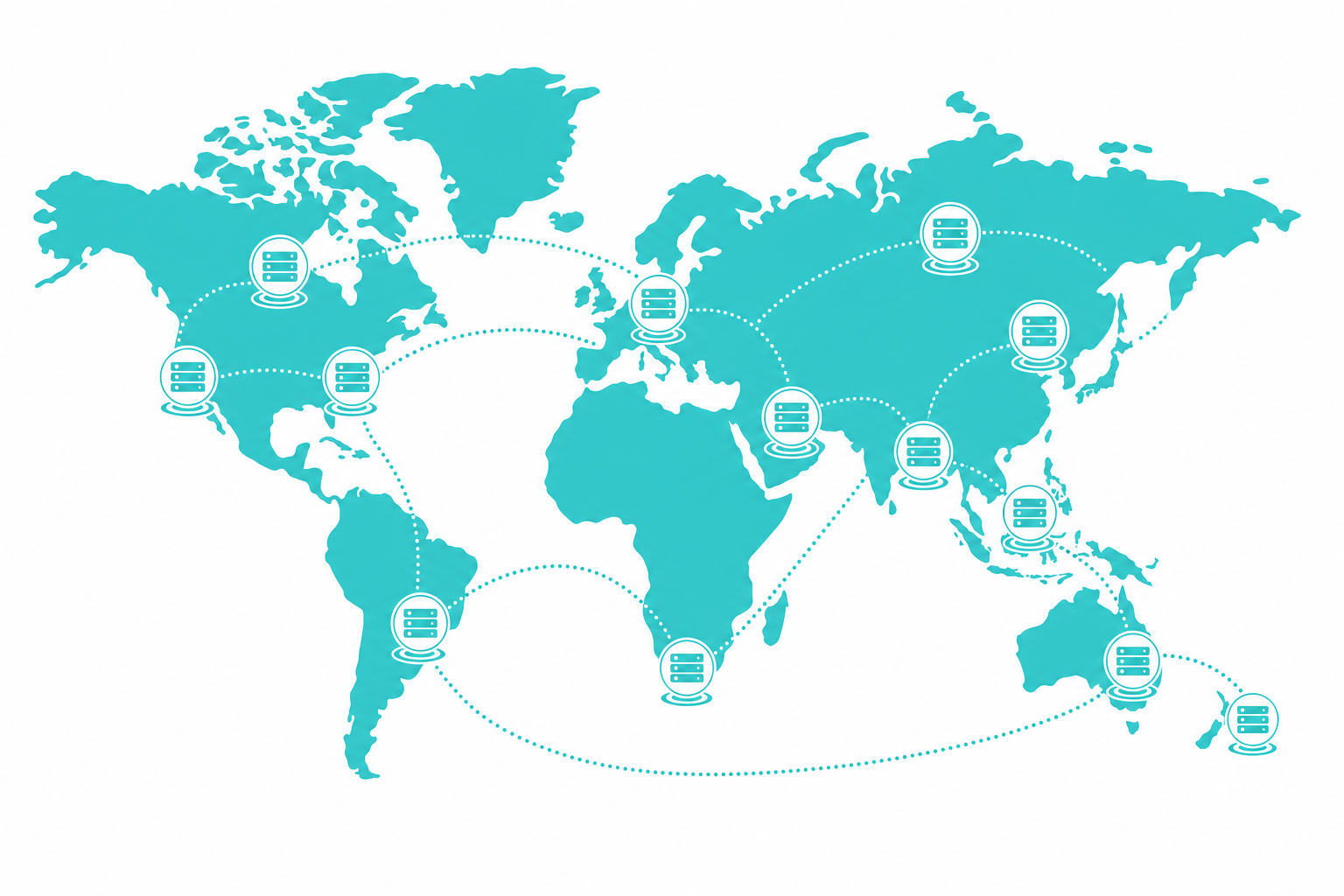 Global server network map