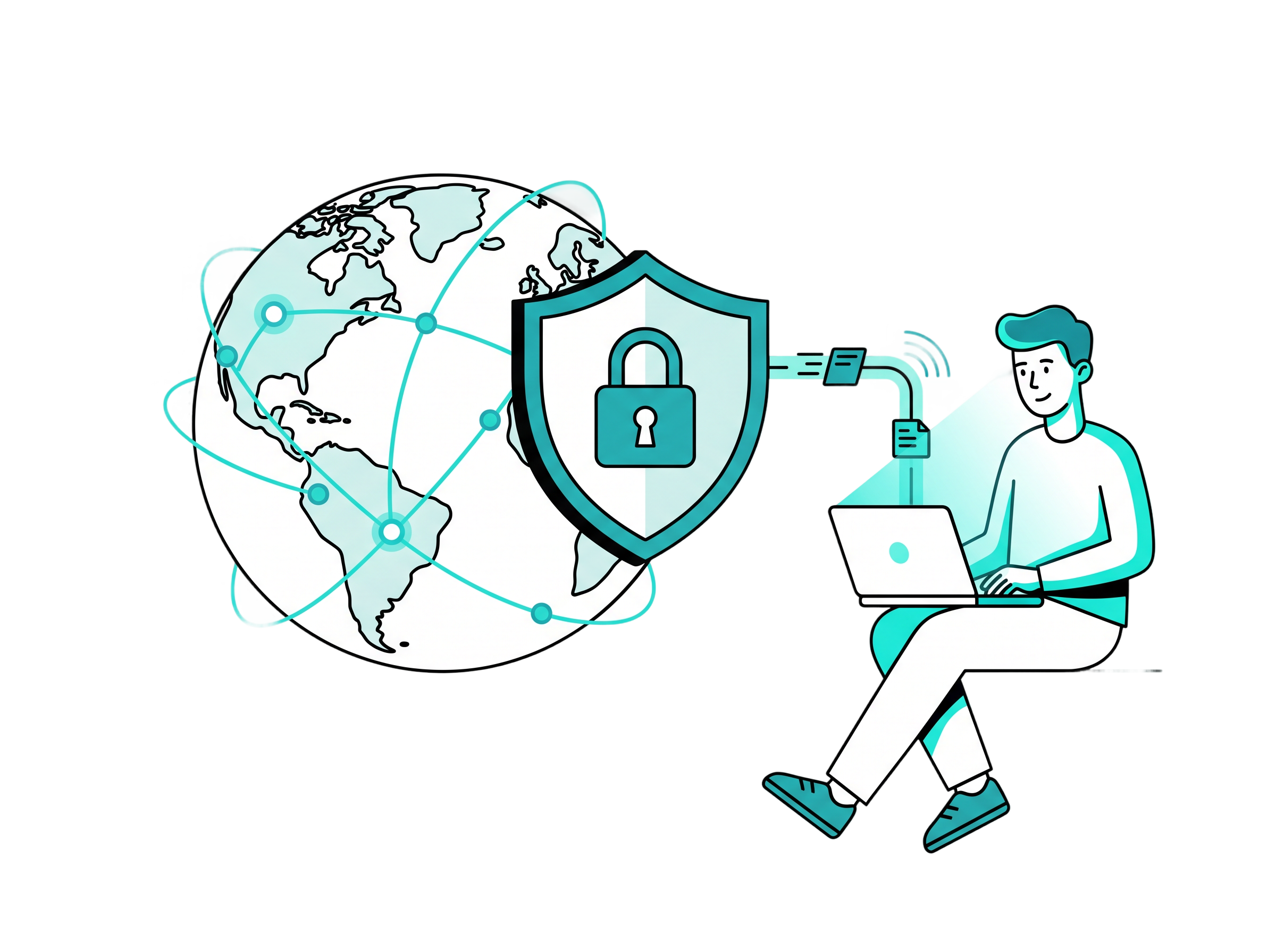 Secure global internet connection